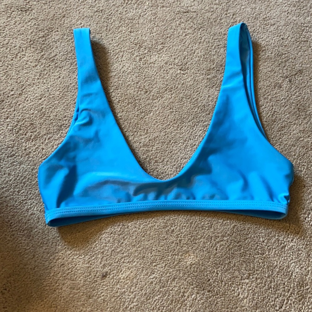 Blue bikini top